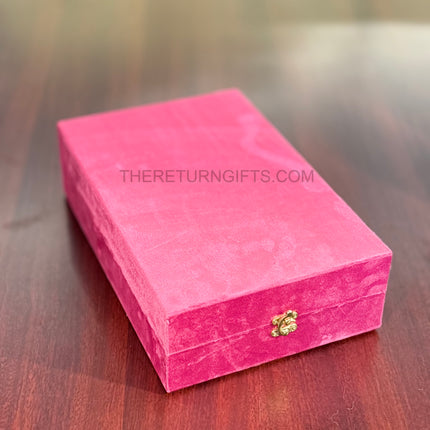 Silver Design Glass and Bottle Set Return Gift | TRG0131 | Velvet Box Drinkware Gift Under ₹1000 | Wedding & Festive Favor