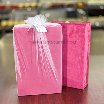 Silver Design Glass and Bottle Set Return Gift | TRG0131 | Velvet Box Drinkware Gift Under ₹1000 | Wedding & Festive Favor