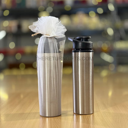 Stainless Steel Sipper Bottle Return Gift | TRG0143 | Durable Steel Water Bottle | Wedding, School & Utility Favor Under ₹250