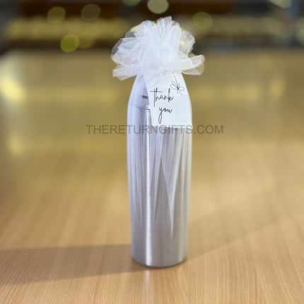 Slim Stainless Steel Water Bottle Return Gift | TRG0146| Sleek Steel Drinking Bottle | Wedding, Office & Utility Favor Under ₹250