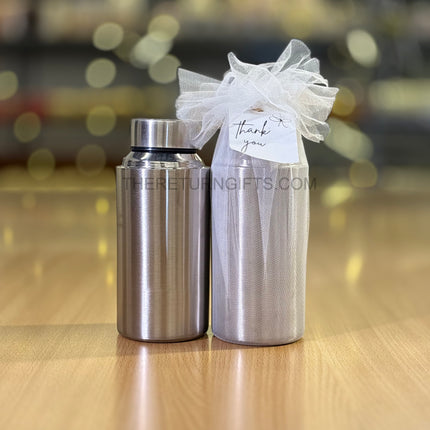 Stainless Steel Mini Water Bottle Return Gift | TRG0145 | Compact Steel Drinking Bottle | Wedding, School & Utility Favor Under ₹200