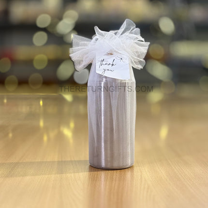 Stainless Steel Mini Water Bottle Return Gift | TRG0145 | Compact Steel Drinking Bottle | Wedding, School & Utility Favor Under ₹200