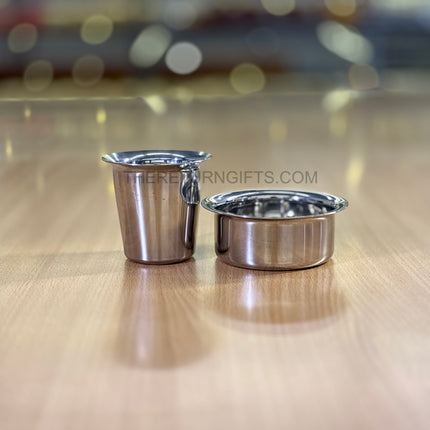 Stainless Steel Dabara Tumbler Set Return Gift | TRG0141 | Traditional South Indian Coffee Set | Wedding & Housewarming Favor Under ₹100