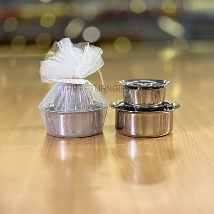 Stainless Steel Dabara Tumbler Set Return Gift | TRG0141 | Traditional South Indian Coffee Set | Wedding & Housewarming Favor Under ₹100