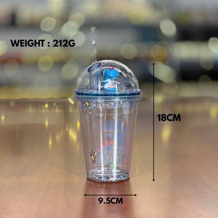 Kids Dome Sipper Cup | TRG0100 | Cute Dome‑Lid Transparent Sipper with Straw Under ₹400 | Juice Cup & Birthday Return Gift