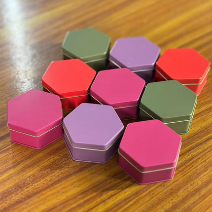 Hexagon Metal Gift Box (10 pieces)