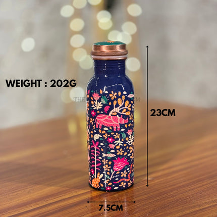 Printed Copper Bottle | TRG0139 | Pure Copper Water Bottle with Colorful Printed Meena Design Under ₹900 | Stylish Health‑Friendly Wedding, Corporate & Festive Return Gift