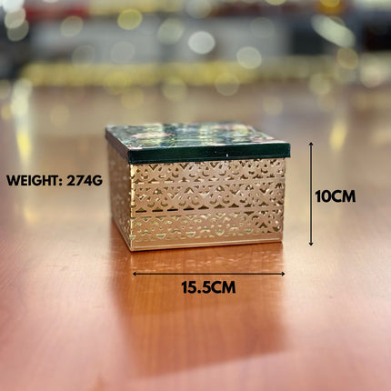 6 Inch Printed Square Box | TRG0021 | 6x6 Inch Decorative Square Box Under ₹300 | Ideal Wedding, Festive & Corporate Hamper Packaging