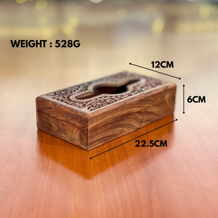 Wooden Tissue Box Tabletop Return Gift | TRG0059 | Handcrafted Wooden Tissue Holder for Dining & Living Room Under ₹400 | Elegant Home & Office Decor Favor