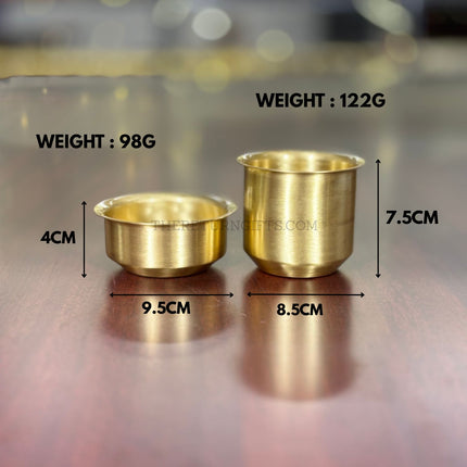 Brass Mini Dabara Set | TRG0082 | Small Brass Dabara-Tumbler Filter Coffee Set Under ₹800 | Mini Coffee Serving Set & Wedding / Housewarming Return Gift